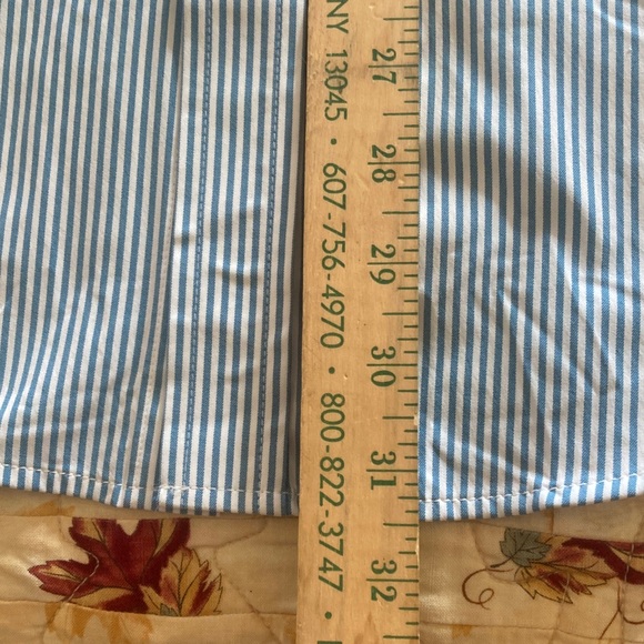 G/Fore mens M blue & white striped performance button down shirt golf NWOT - Picture 8 of 8